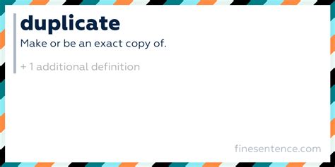 Image result for Duplicate Definition