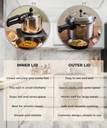 Pigeon Titanium Easy Cook and 3 L Outer Lid Induction Bottom Pressure ...