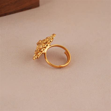 Beautiful ruby antique gold floral finger ring I Buy now - smarsjewelrys