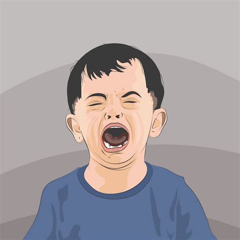 Cri des enfants | Vecteur Premium