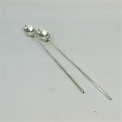 Tiffany & Co. Sterling Silver Stirring Spoon Straw Set
