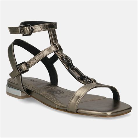 Buy BAGATT Glaze Black Leather Womens Ankle Strap Flat Sandals Online