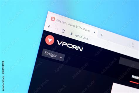 Homepage of vporn website on the display of PC, url - vporn.com. Stock ...