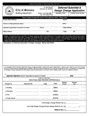 Fillable Online sonomacity Design Change Application - City of Sonoma ...