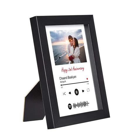 A Melodious Anniversary: Personalized Spotify Song Photo Frame – Paper ...