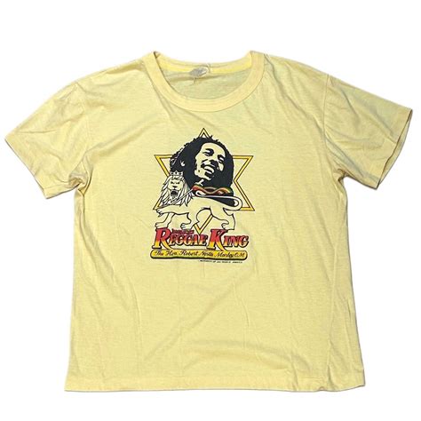 80s BOB MARLEY『JAMAICA'S RAGGAE KING』 Tシャツ【L】ボブマーリー レゲエ ラスタ | BACK IN ...