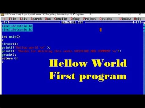 HelloWorld Program in Turbo C 的图像结果