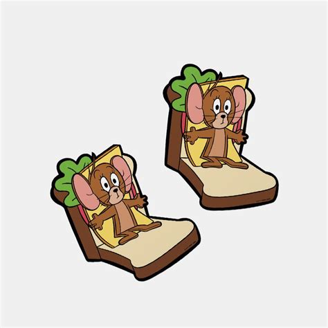 Buy Tom And Jerry - Sandwiched Jerry Fridge Magnet - The Peppy Store