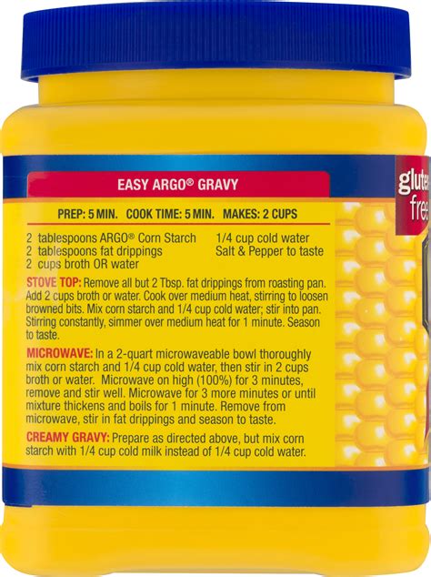 argo cornstarch nutrition facts