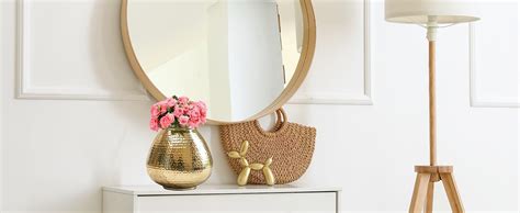 Buy Behoma Matki Shape Metal Flower Vase for Home Decor, Hammered Metal ...