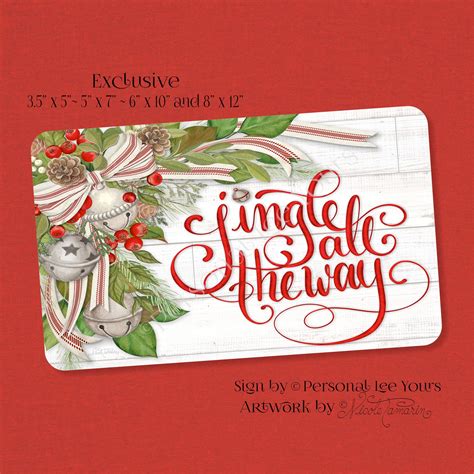 Best Wreath Signs Around Nicole Tamarin Jingle All The Way Horizontal ...