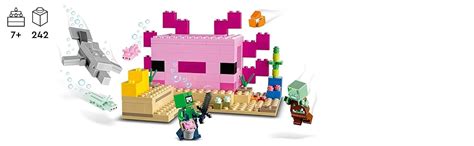 LEGO Minecraft The Axolotl House 21247 Building Toy Set; Underwater ...