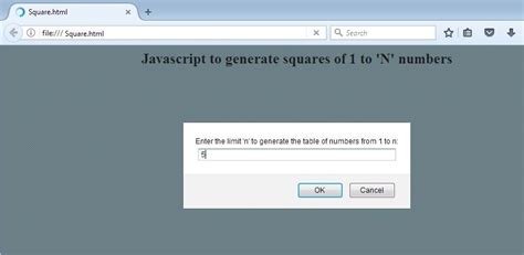 Image result for JavaScript Code for Squares