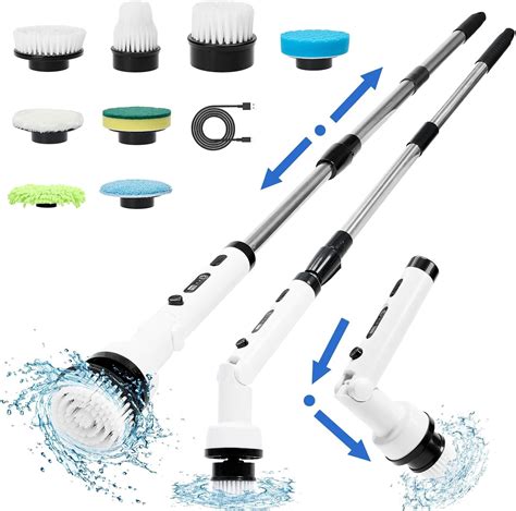 HYKE Electric Spin Scrubber - 8 In 1 Cordless Bathroom Rotating ...