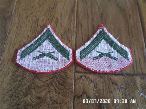 MARINE CORPS LANCE CORPORAL SHOULDER PATCHES ALPHA SERVICE DRESS UNIFO ...