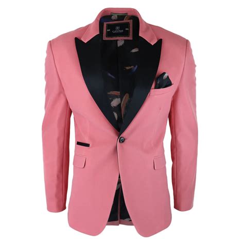 Cavani Rosa Men's Velvet Blazer Tuxedo Jacket Black Blue – TruClothing