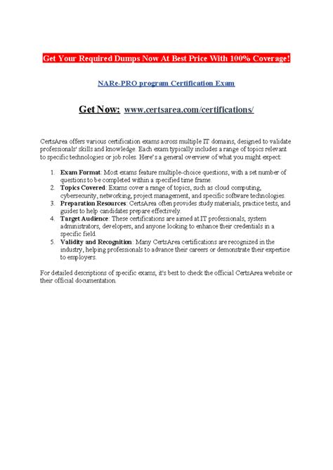 NARe-PRO program Certification Exam - Get Your Required Dumps Now At ...