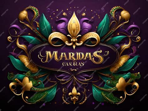 Premium Photo | Vector lettering for Mardi Gras carnival filigree ...
