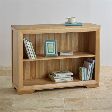 Bevel Natural Solid Oak Small Bookcase | Oak Furnitureland | Kleines ...
