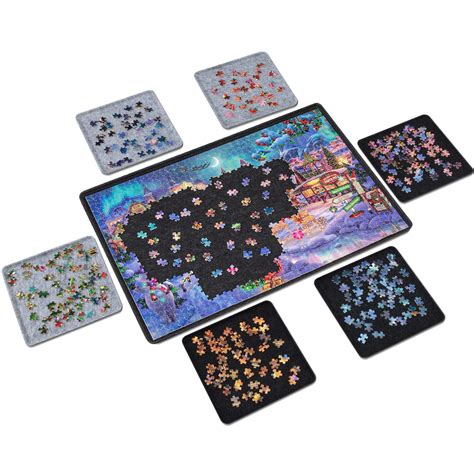 Buy LAVIEVERTJigsaw Puzzle Board with 6 Sorting Trays, Lightweight ...