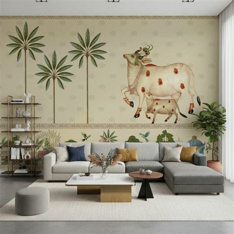 Pichwai Wallpaper for Walls Traditional Indian Art Design
