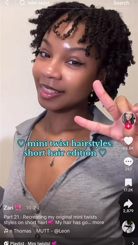 Short Mini Twist Hairstyles