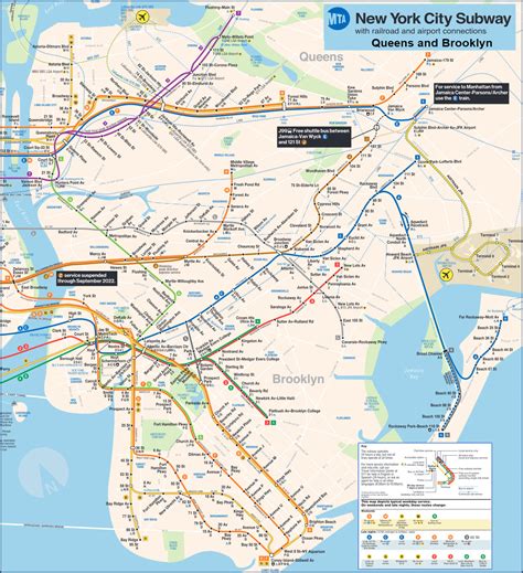 Nyc Subway Map Queens/nyc Walking Map Printable