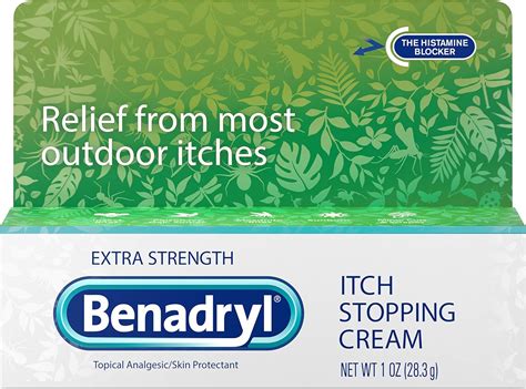 Buy Benadryl Extra Strength Itch Stopping Anti-Itch Cream with Histamine Blocker ...