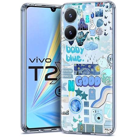 Fashionury Soft Silicon Printed Designer Mobile Back Cover for Vivo T2X ...