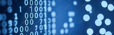 Código de dados binários digitais azuis na tela Fundo de código binário ...