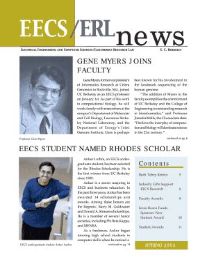 Fillable Online eecs berkeley EECS /ERLnews - eecs berkeley Fax Email ...
