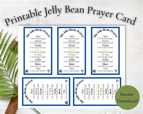 Free printable jelly bean prayer for easter – Artofit