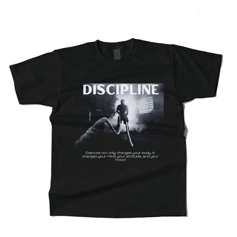Discipline Mens Regular Fit Black T-shirt – Bloopers
