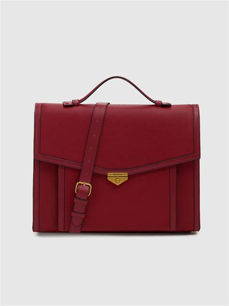 Buy Red Kinsley Laptop Bag Online - Miraggio