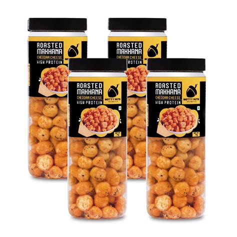 NOTTY NUTS CHEDDAR CHEESE FLAVOR MAKHANA, Healthy Snacks, Gluten Free ...