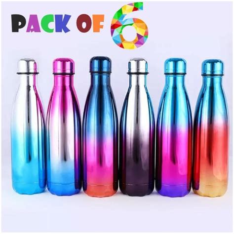 Kloud-Mounten Rainbow color 500ml Double Wall Stainless Steel Water ...
