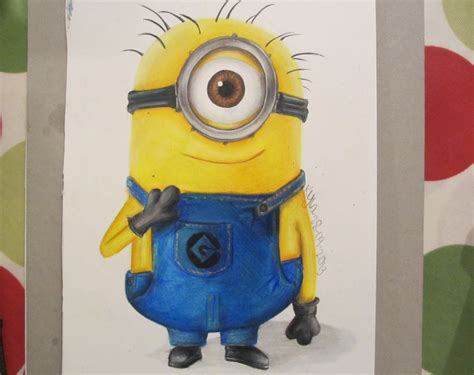 Drawing a minion from despicable me using prismacolors | Colorful ...