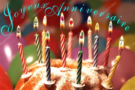 Happy Birthday in french words - joyeux anniversaire Stock Photo by ...