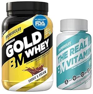 Bigmuscles Nutrition Premium Gold Whey 1Kg Whey Protein Isolate Blend ...