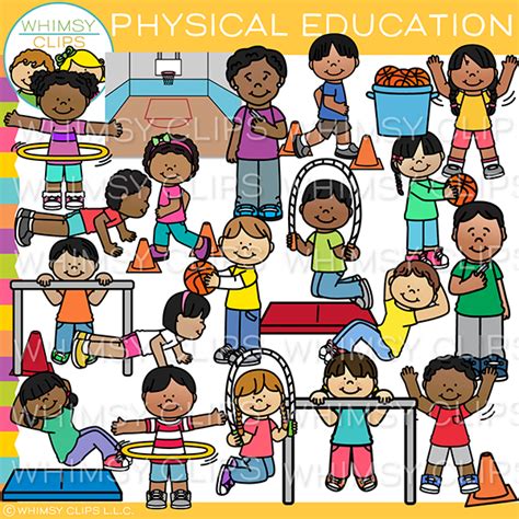 Physical Education Kids Clip Art , Images & Illustrations | Whimsy Clips