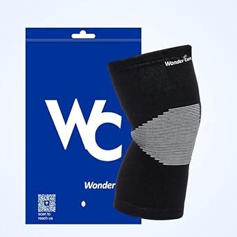Buy Wonder Care 1 Pc Black Bamboo Knee Sleeves for Men/Women, Knee ...