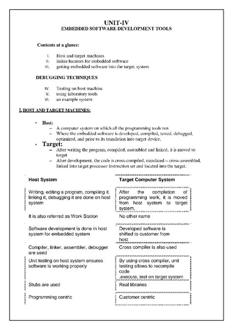 Embedded software development tools - Embedded systems - Studocu
