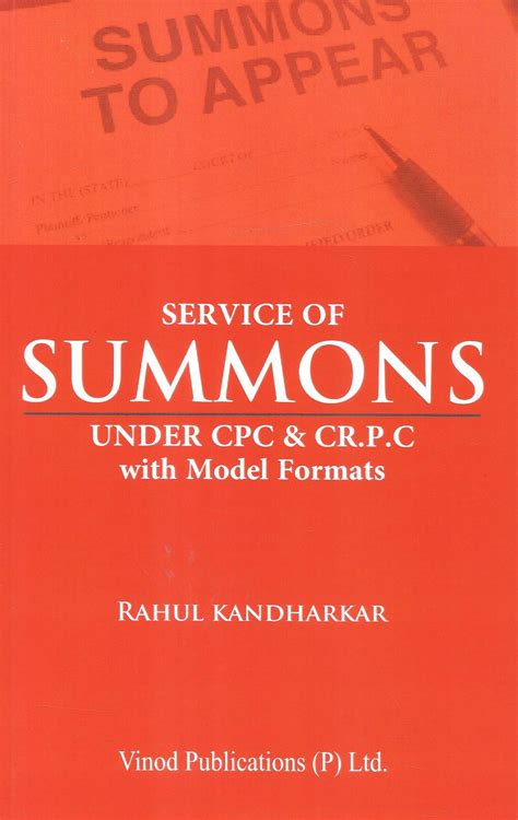 Service Of Summons Under CPC & Cr.P.C With Model Formats available at M ...