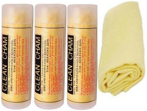 Clean Cham® Liquid Absorbing Chamois Cloth for Car Cleaning Microfiber ...