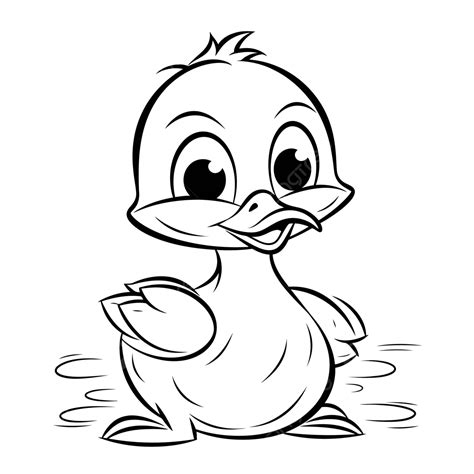 Kawaii Duck Coloring Pages