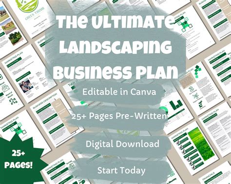 Landscape Business Plan - Lawn Care - Business Plan Template - Business ...