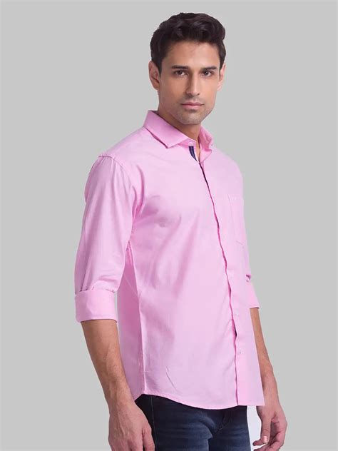 Men Red Slim Fit Stripe Cotton Blend Shirts – MyRaymond