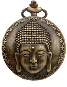 n v p Buddha Face Vintage Pocket Watch Antique Gandhi Style Key chain ...