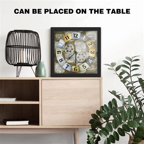 Buy SENQAO Gear Wall Clock, Real Moving Gear Vintage Wall Clock, Large ...
