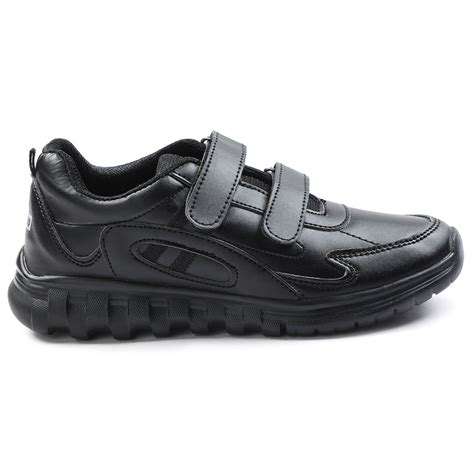 Buy Force 10 Black Velcro School Shoes For Kids 9906-02T-V